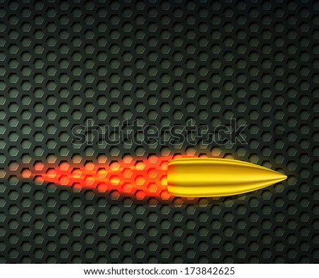 Stock Images similar to ID 112902172 - moving blue fiery gun bullet...