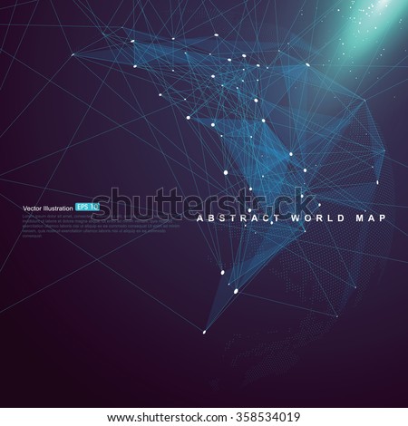 World map point, line, surface composition, representing the global,
Global network connection,international meaning. - stock vector World map point, line, surface composition, representing the global,
Global network connection,international meaning. - stock vector