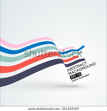 Colourful curve composition have a sense of perspective graphic. - stock vector Colourful curve composition have a sense of perspective graphic. - stock vector
