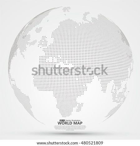 Three-dimensional abstract planet, dots, representing the global, international meaning. Three-dimensional abstract planet, dots, representing the global, international meaning.