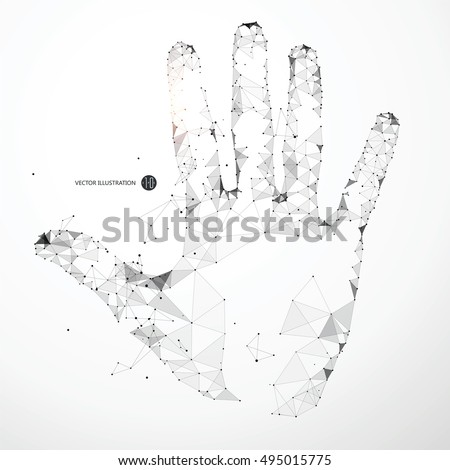 Points, lines, and faces form the shape of the palm. Points, lines, and faces form the shape of the palm.