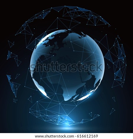 Futuristic globalization interface, a sense of science and technology abstract graphics. Futuristic globalization interface, a sense of science and technology abstract graphics.