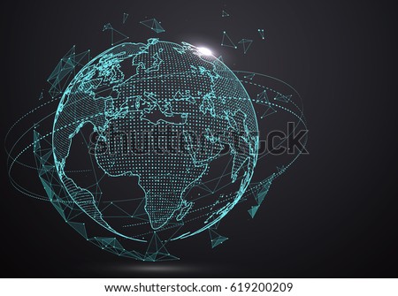 Futuristic globalization interface, a sense of science and technology abstract graphics. Futuristic globalization interface, a sense of science and technology abstract graphics.