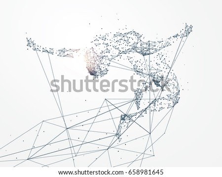 Sports Graphics,Network connection turned into, vector illustration. Sports Graphics,Network connection turned into, vector illustration.