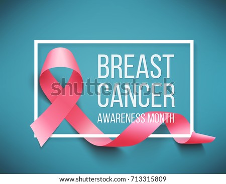 Realistic pink ribbon, breast cancer awareness symbol, vector illustration Realistic pink ribbon, breast cancer awareness symbol, vector illustration