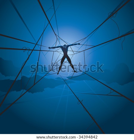 تأجير العقول Stock-vector-slave-man-and-spiders-web-34394842