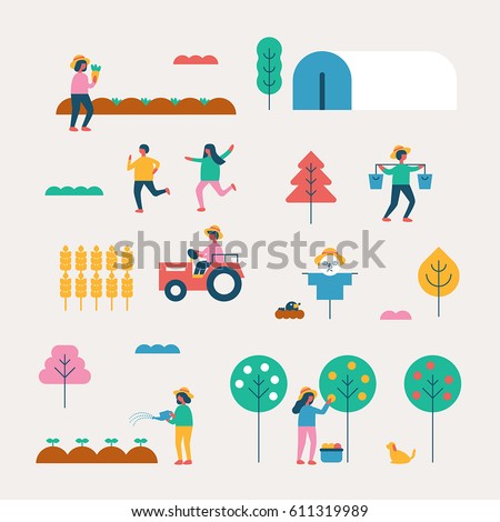 autumn season background people character vector illustration flat design autumn season background people character vector illustration flat design