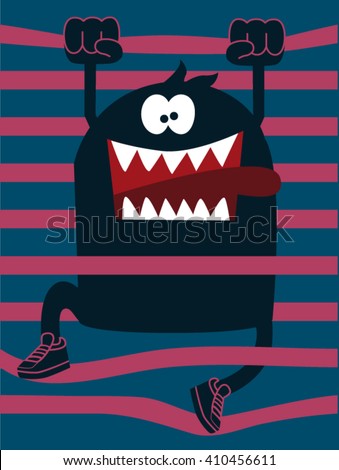cute monster vector character design - stock vector cute monster vector character design - stock vector