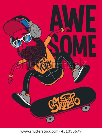 hipster, skater vector design hipster, skater vector design