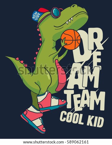 dinosaur, basketball player vector design for kids tee dinosaur, basketball player vector design for kids tee