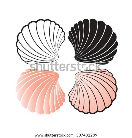 Cartoon Vector Icon Seashells Stock Vector 329830979 - Shutterstock