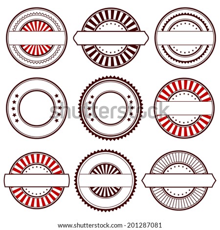 Abstract Empty Grunge Rubber Stamp Set Stock Vector 74309233 - Shutterstock