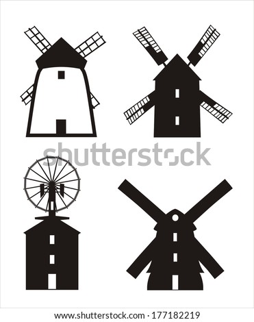 Stock Images similar to ID 59465410 - water tank and windmill on