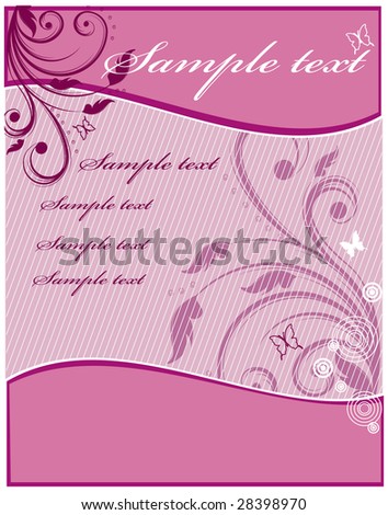 Wedding Card Invitation Abstract Floral Background Stock Vector