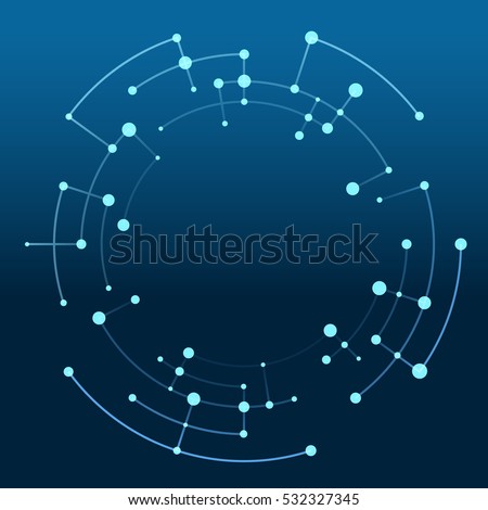 Technology background. Abstract digital illustration. Vector connection concept. Electronic round design. Modern abstraction lines and points. Technology background. Abstract digital illustration. Vector connection concept. Electronic round design. Modern abstraction lines and points.