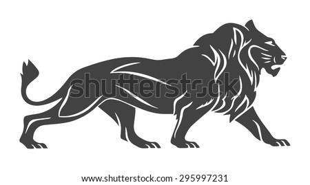 Lion Silhouette Stock Photos, Images, & Pictures 