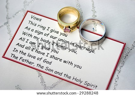 Wedding vows and rings