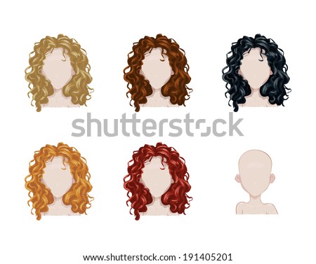 Curly Hair Stock Vectors & Vector Clip Art | Shutterstock