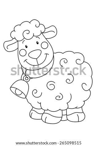 Coloring Book Lamb Stock Illustration 265101173 - Shutterstock