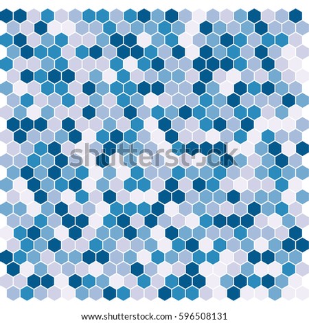 Seamless Texture Blue Gradient Hex Grid Stock Vector 263695391