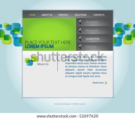 Stock vector web design vector template with sle text for small Stock vector web design vector template with sle text for small