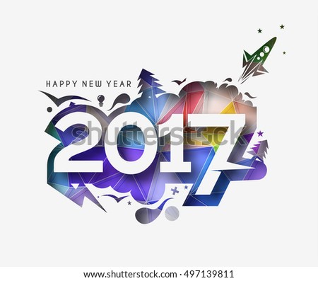Happy new year 2017 Peel-off Text Vector Design Background Happy new year 2017 Peel-off Text Vector Design Background