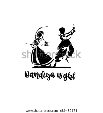 Celebrate navratri festival with dancing garba men design vector, Hand Drawn Vector illustration. Celebrate navratri festival with dancing garba men design vector, Hand Drawn Vector illustration.