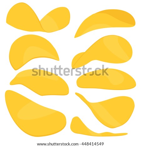 Potato Chips Icon Set Stock Vector 514888051 Shutterstock