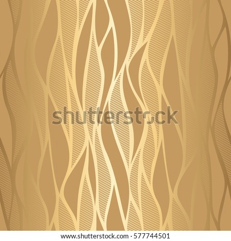 Luxury golden wallpaper. Vintage seamless wave pattern Vector background. Luxury golden wallpaper. Vintage seamless wave pattern Vector background.