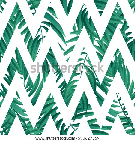 Tropical Palm leaves. Tropical Palm leaf seamless. Vector Green palm summer tropical leaves. Tropical Palm leaves. Tropical Palm leaf seamless. Vector Green palm summer tropical leaves.