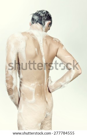 Photo of naked man taking a shower Femdom video com