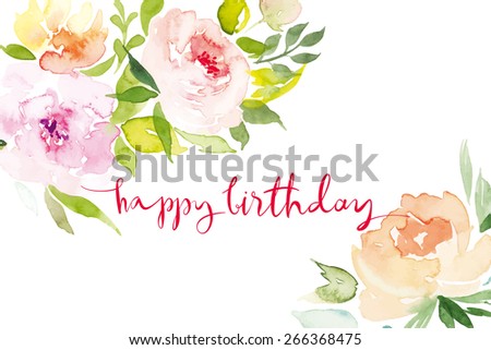 Watercolor Floral Stock Photos, Images, & Pictures 