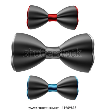 Black Bowtie Red Knot Vector Made Stock Vector 27015805 - Shutterstock