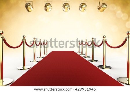 Red Carpet Spotlight Meshthis File Contains Stock Vector 129668516