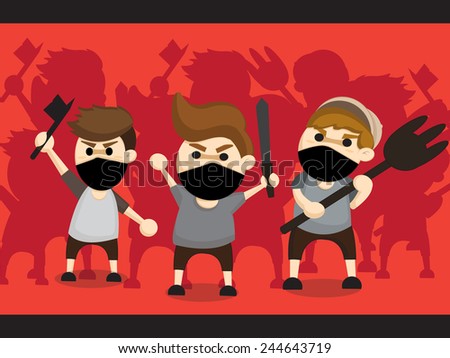 Angry Mob Stock Vectors & Vector Clip Art | Shutterstock