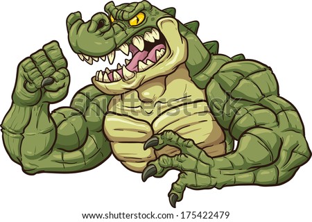 Cartoon+Gator+Head Alligator mascot clip art. Vector cartoon illustration. All in a ...