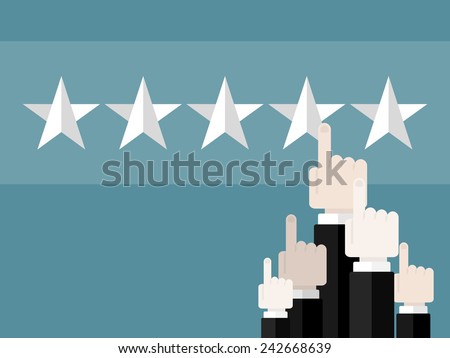 stock vector people giving excellent rating flat design web icons 242668639