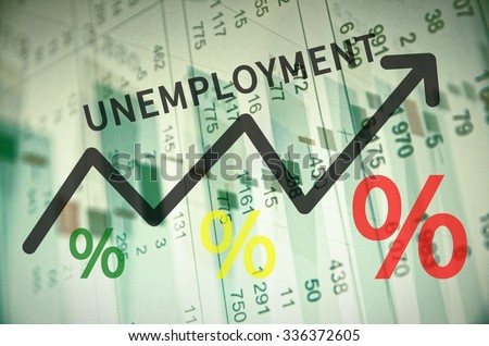 unemployment word financial background arrow trend visible data illustration shutterstock inflation