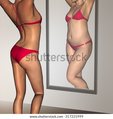 fit healthy, skinny underweight anorexic female before and after diet ...