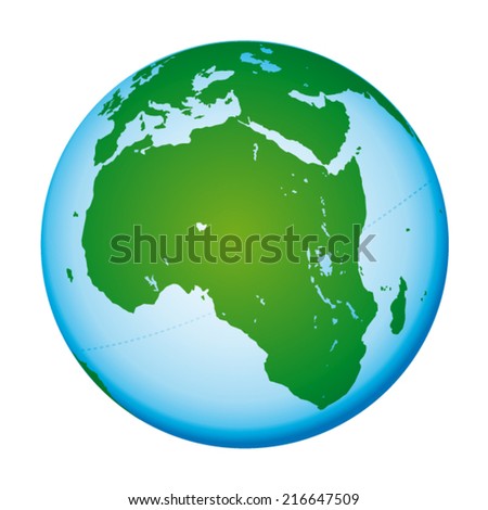 African European Globe Green Vector Stock Photos, Royalty-free Images 