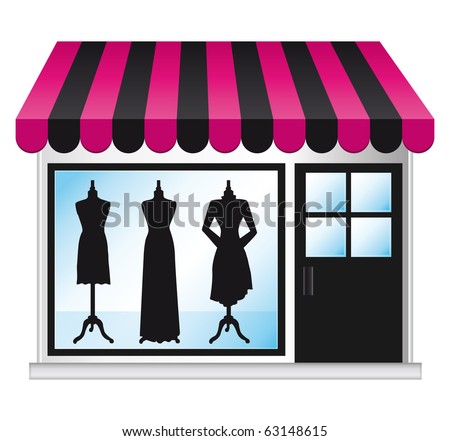 Beautiful Fashion Boutique Clothes Shop Window Stock Vector 63148618