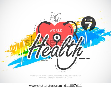 World Health Day Poster Or Banner Background. World Health Day Poster Or Banner Background.