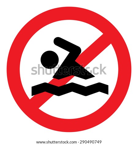 No Swimming Sign Stock Vectors & Vector Clip Art 