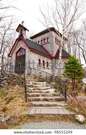  - stock-photo-tower-of-the-abbey-of-st-benoit-du-lac-in-the-eastern-townships-chapel-98555249