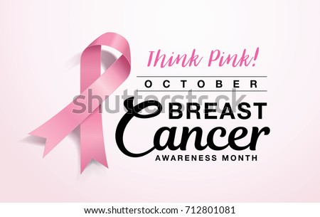 Breast Cancer Awareness Month poster design with pink ribbon Breast Cancer Awareness Month poster design with pink ribbon