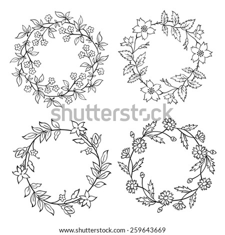 Flower Wreath Stock Photos, Royalty-Free Images & Vectors - Shutterstock