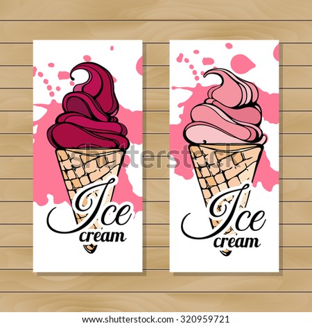 Ice Cream Flyer Vector