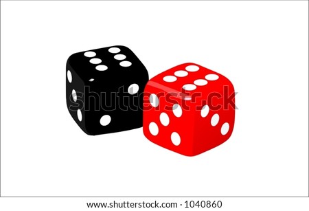 Red Dice Set On White Background Stock Vector 74073547 - Shutterstock