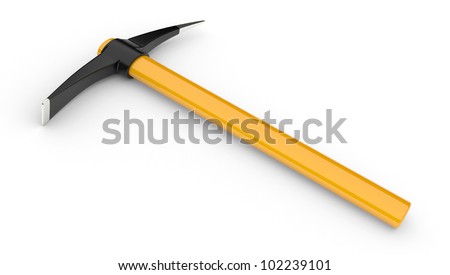 stock-photo-the-pickaxe-on-white-backgro