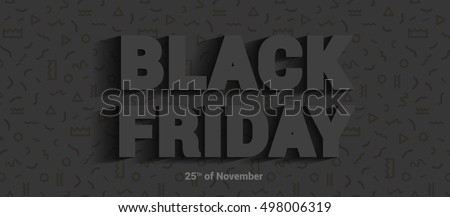 Restrained elegance banner for sales on Black Friday. Vector banner for shops, web. Restrained elegance banner for sales on Black Friday. Vector banner for shops, web.